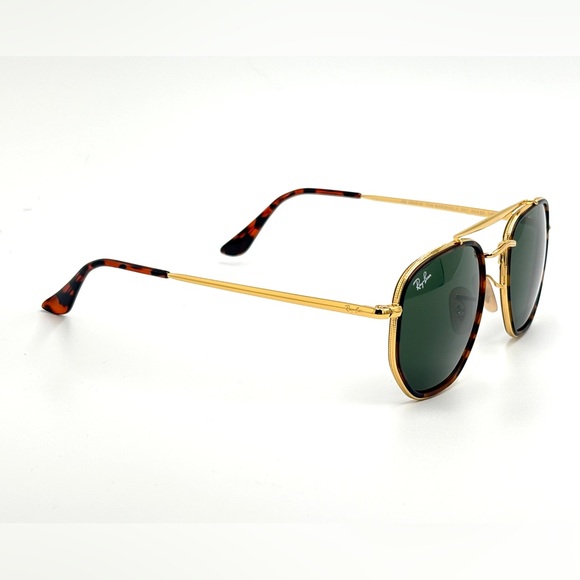 Ray-Ban Gold Marshal II Arista Frame Sunglasses Green G-15 Lenses RB3648M 52-145 - Picture 15 of 15